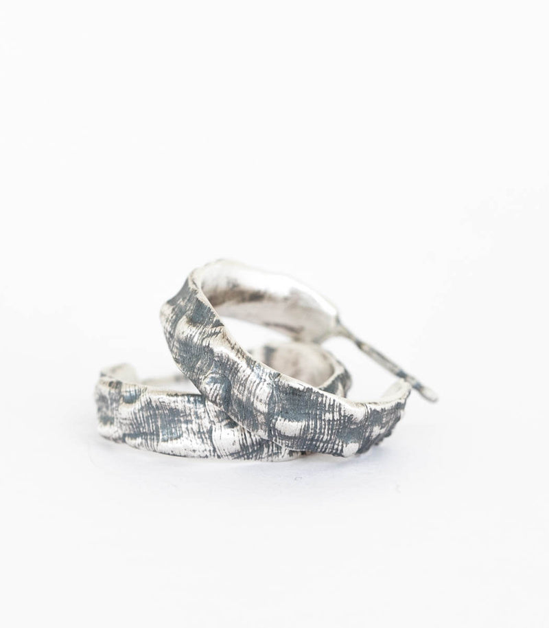 Silber Creolen Muschel
