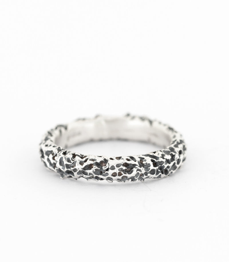 Silber Ring Korallenstruktur schmal Gr. 56