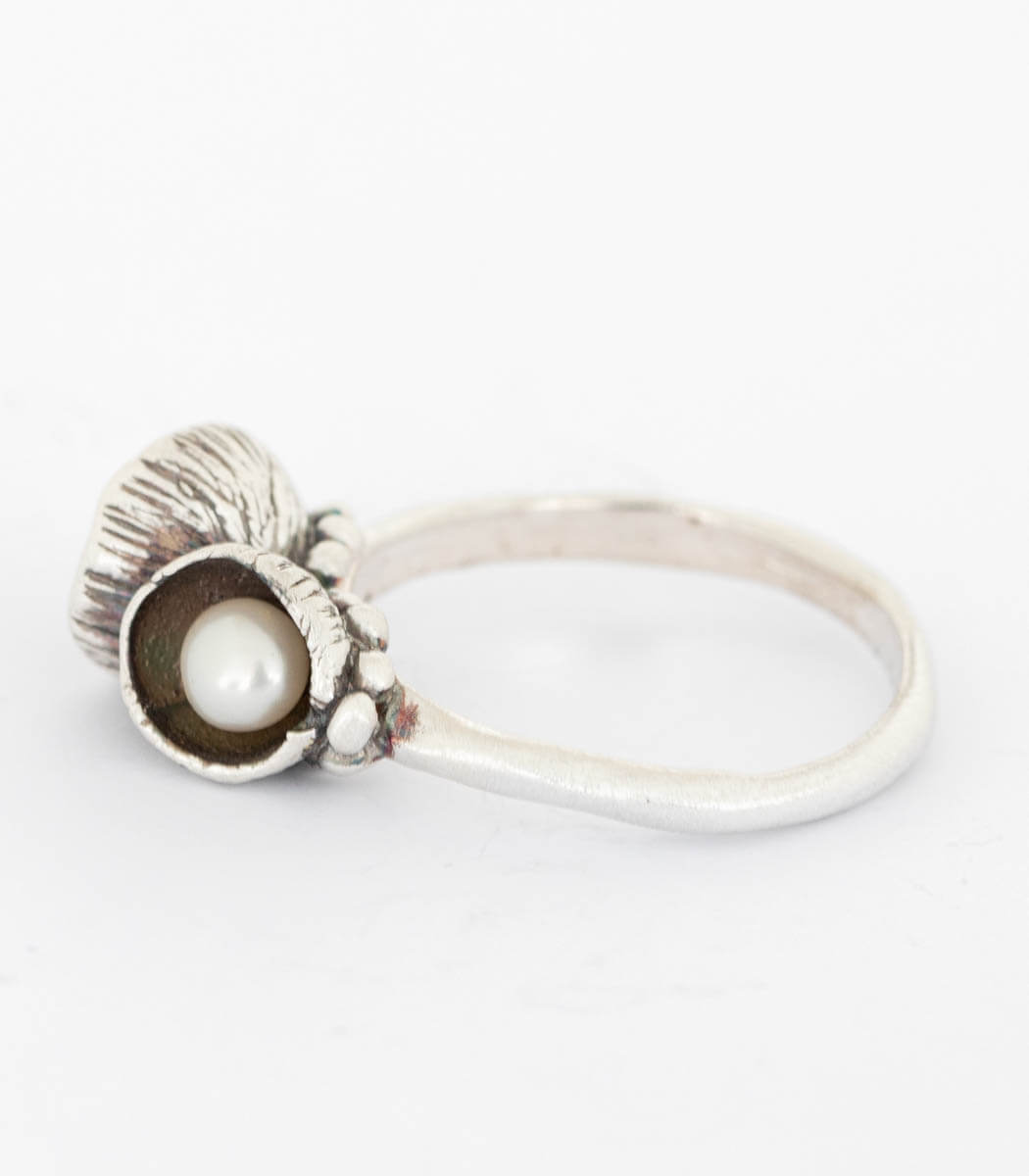 Silber Ring Blütenkelch Gr. 58