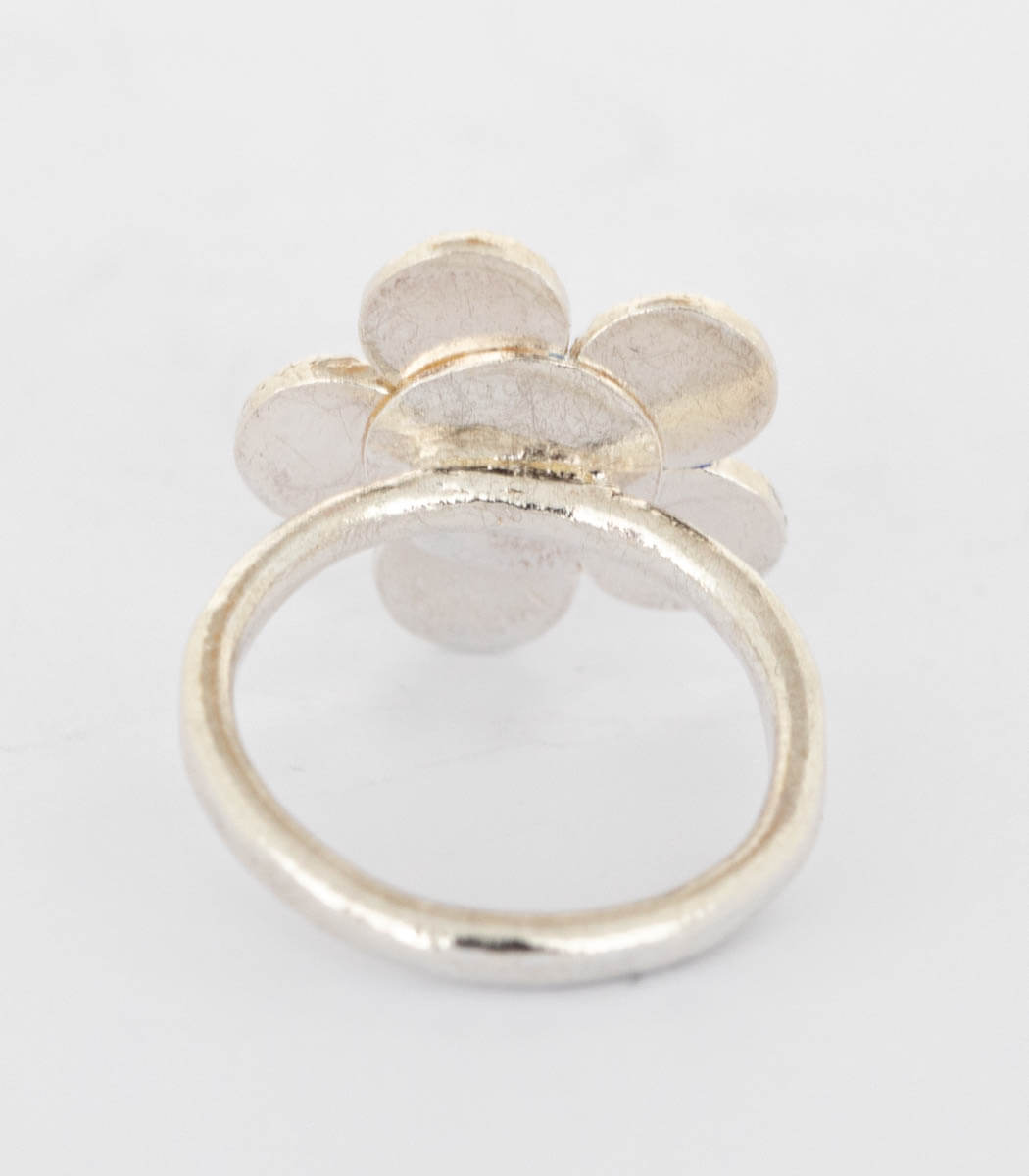 Silber Ring Blume Gr. 50