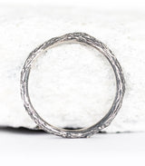 Ring Silber Baumrinde Gr.60