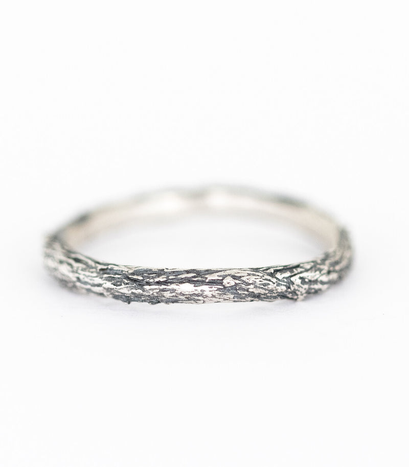 Ring Silber Baumrinde Gr.60