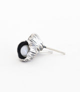Silber Ohrstecker Blüte Perle