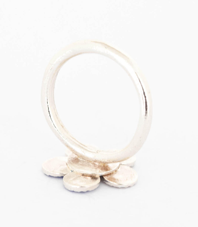 Silber Ring Blume Gr. 54