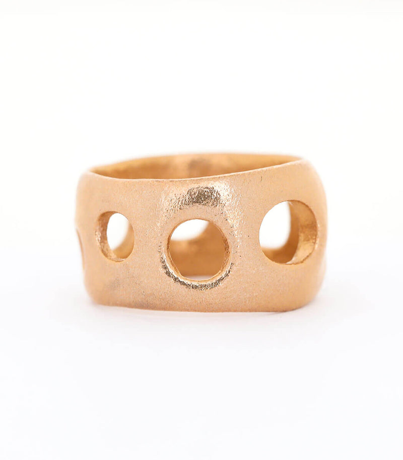 Bronze Ring Lochgestein Gr. 54