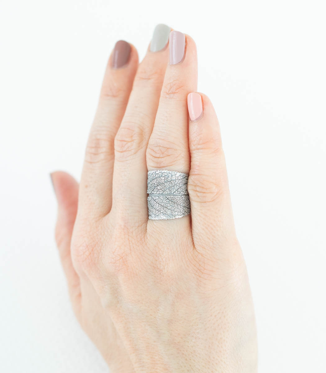 Silber Ring Salbei Gr.54