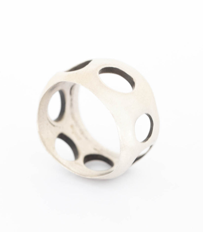 Silber Ring Lochgestein Gr. 53