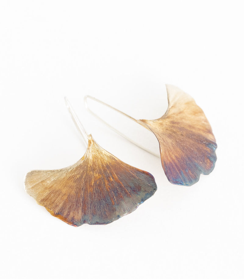 Silber Ohrhänger Ginkgoblatt