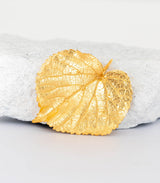 Gold Anhänger Lindenblatt