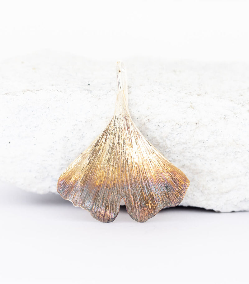 Silber Anhänger Ginkgoblatt