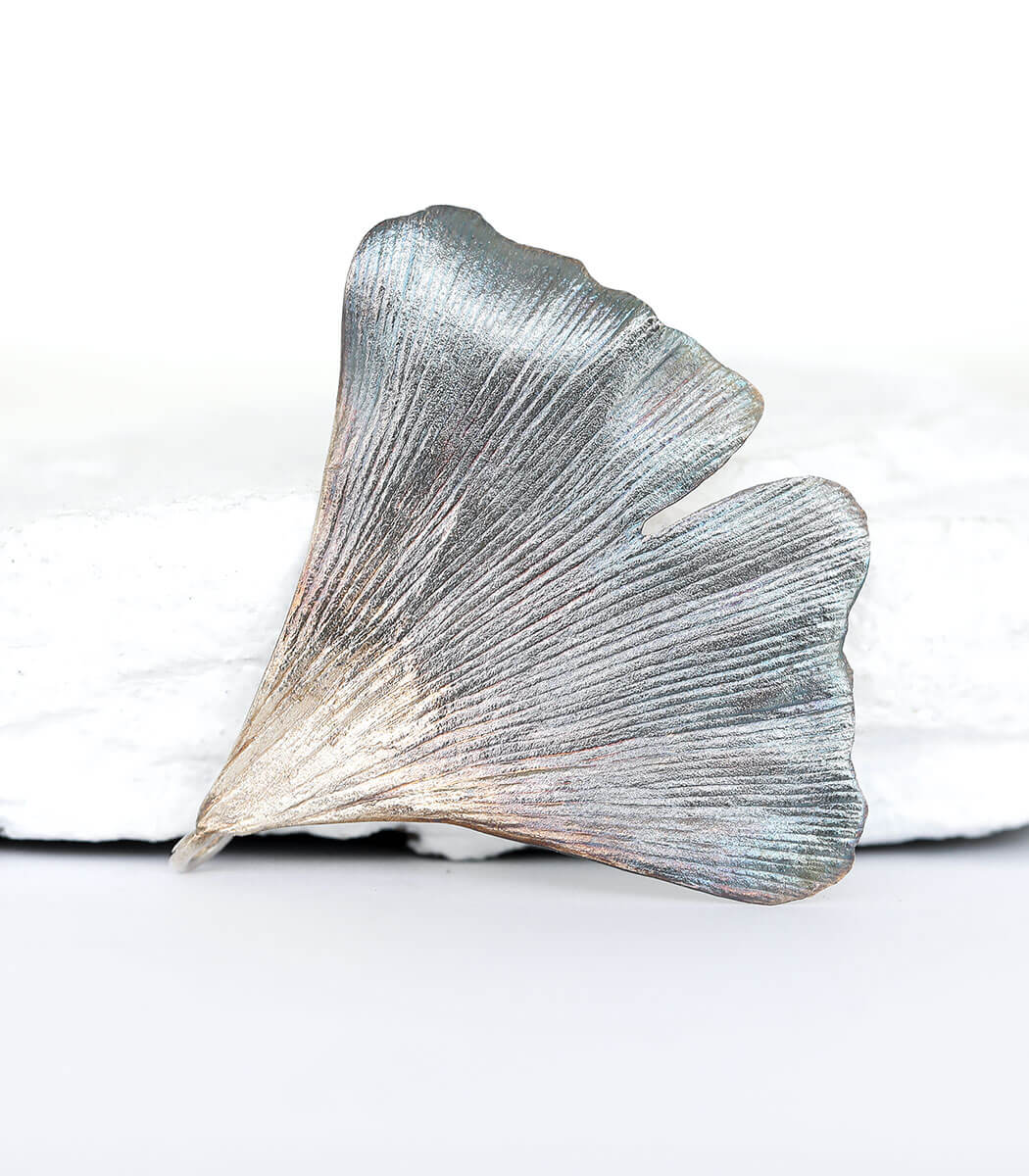 Silber Anhänger Ginkgoblatt