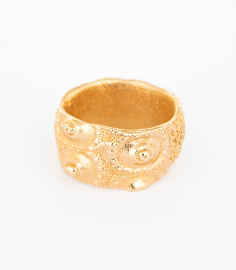 Bronze Ring Seeigel Gr. 57
