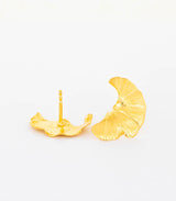Gold Ohrstecker Ginkgoblatt