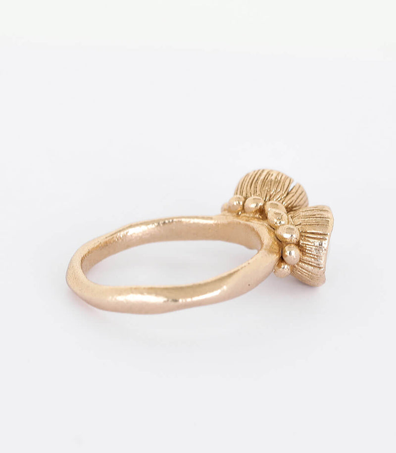 Bronze Ring Blütenkelch Gr. 57