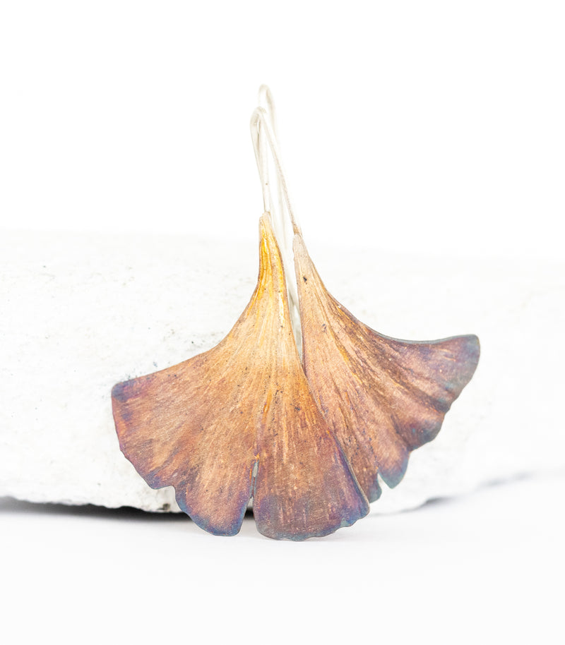 Silber Ohrhänger Ginkgoblatt