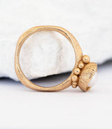 Bronze Ring Blütenkelch Gr. 49