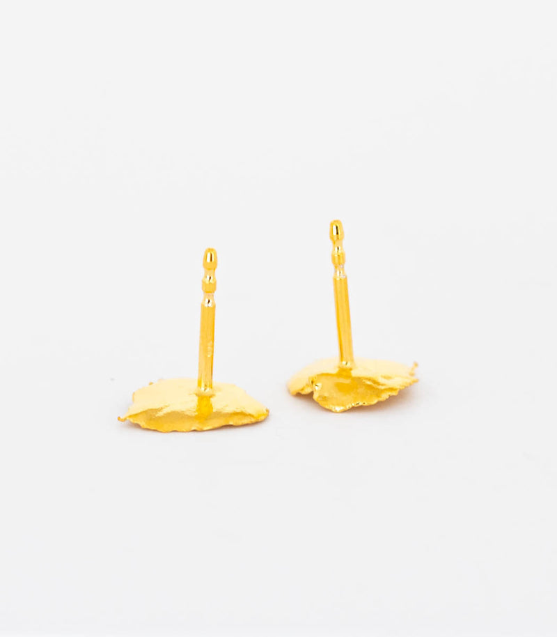Gold Ohrstecker Lindenblatt