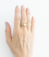 Bronze Ring Blüte Gr. 58