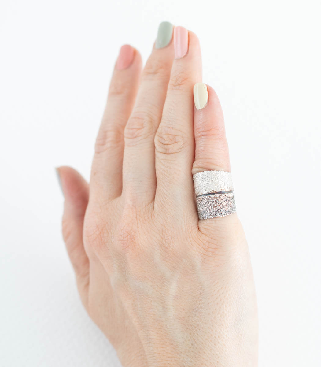 Silber Ring Salbei Gr. 50