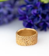 Bronze Ring Korallenstruktur Gr. 58