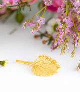 Gold Ohrhänger Melissenblatt