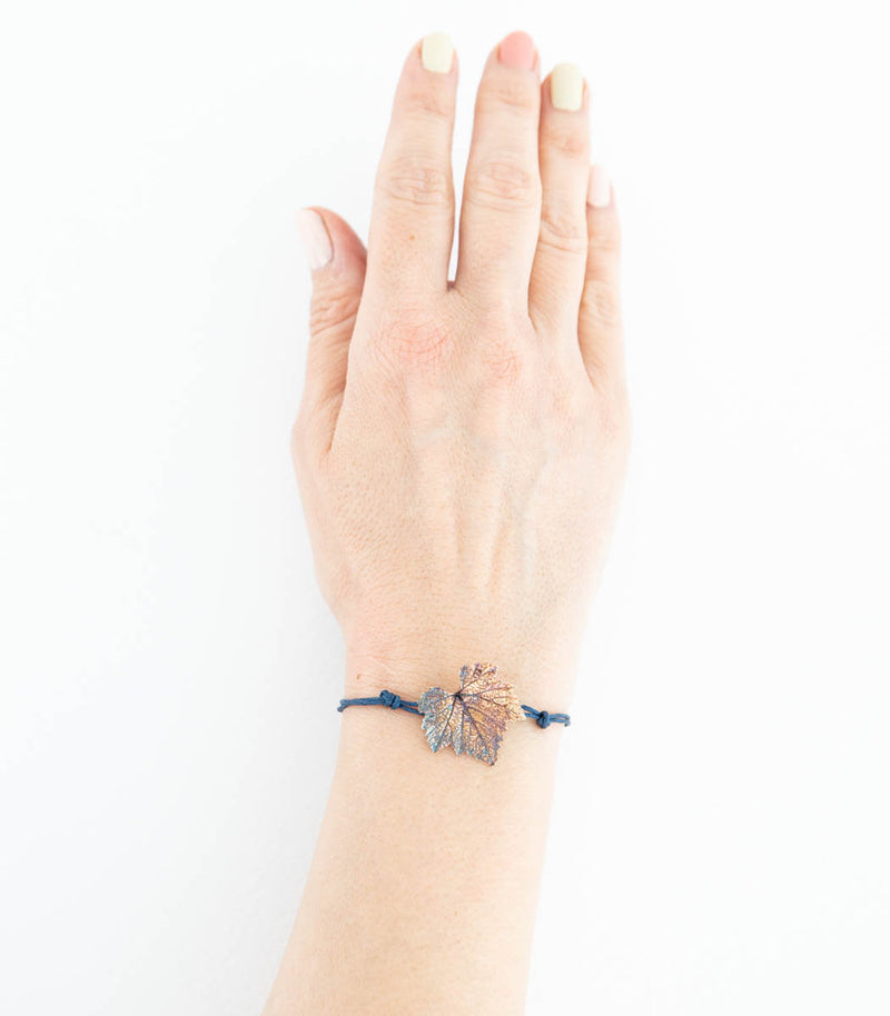 Silber Armband Weinblatt