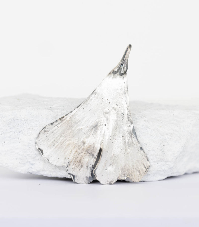 Silber Anhänger Ginkgoblatt