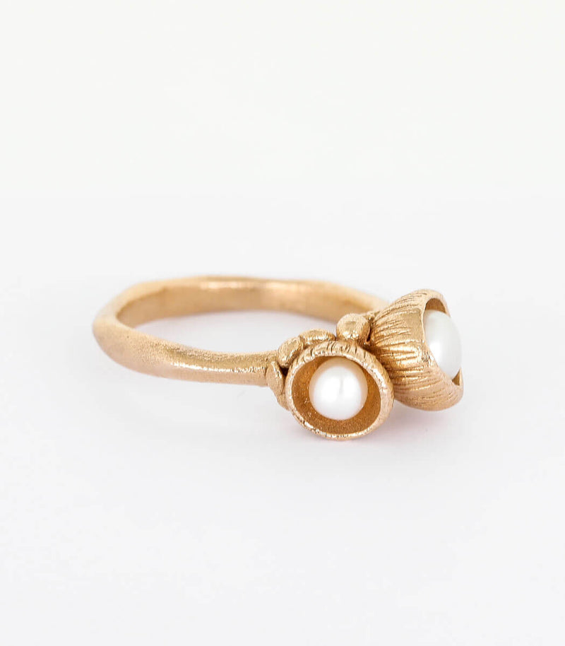 Bronze Ring Blütenkelch Gr. 62