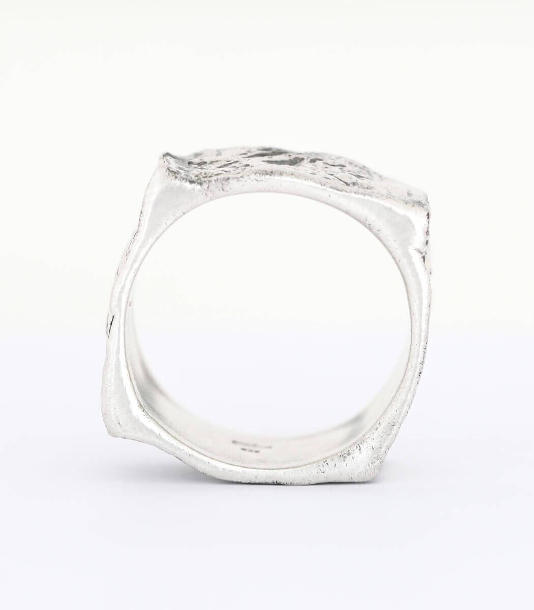 Silber Ring Steinstruktur Gr. 63