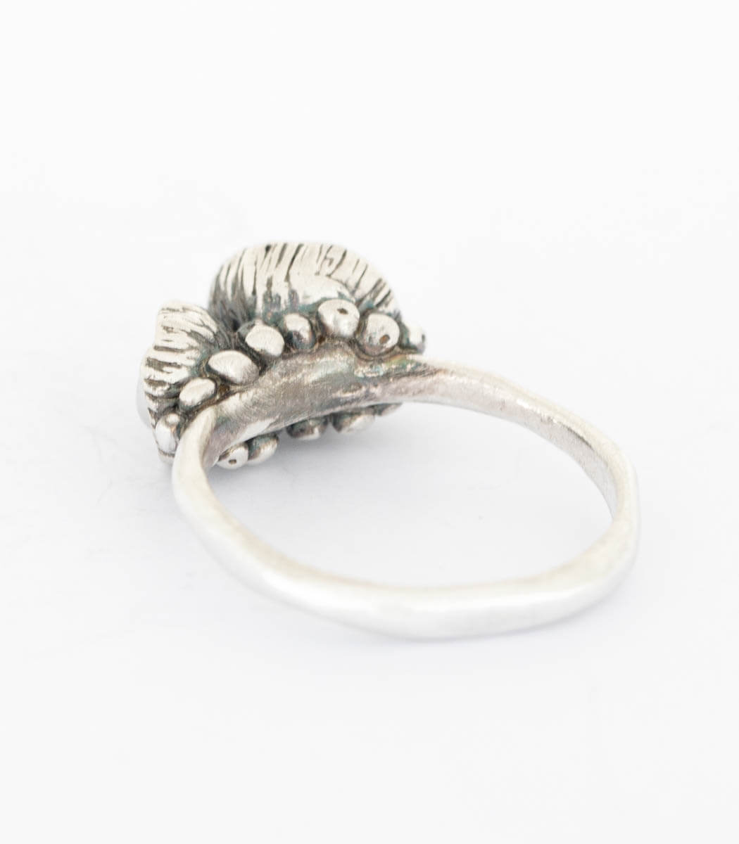 Silber Ring Blütenkelch Gr. 53