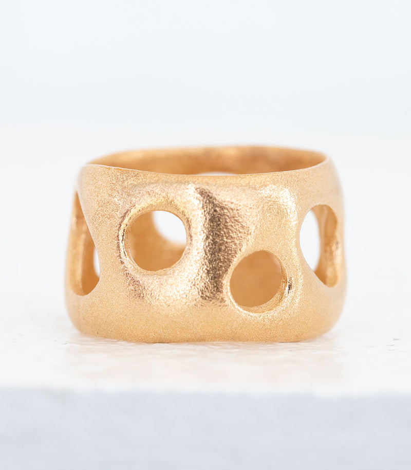 Bronze Ring Lochgestein Gr. 59