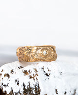 Bronze Ring Seeigel Gr. 56