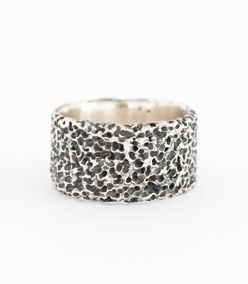 Silber Ring Korallenstruktur Gr. 61