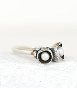 Silber Ring Blütenkelch Gr. 57