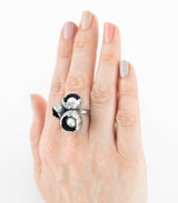 Silber Ring 3 Blüten Gr. 53