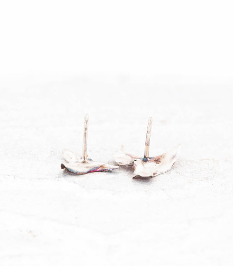 Silber Ohrstecker Efeublatt
