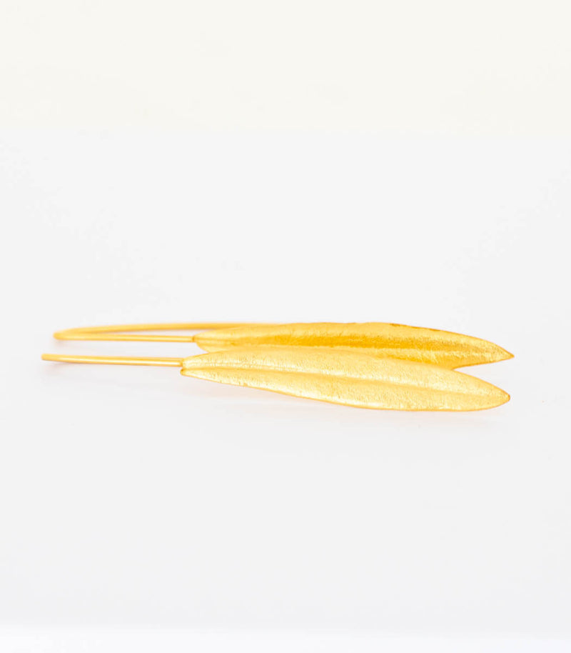 Gold Ohrhänger Olivenblatt