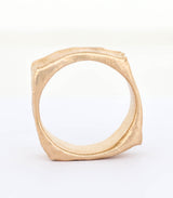 Bronze Ring Steinstruktur Gr. 68