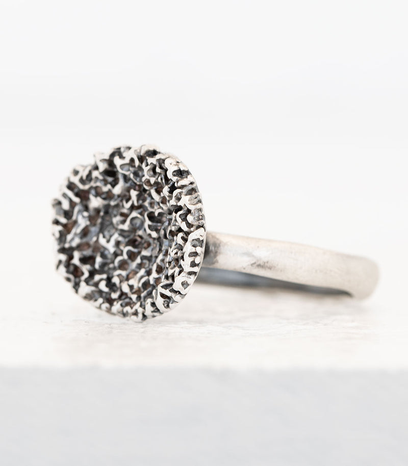 Silber Ring Korallenstruktur Gr. 55
