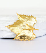 Gold Anhänger Weinblatt