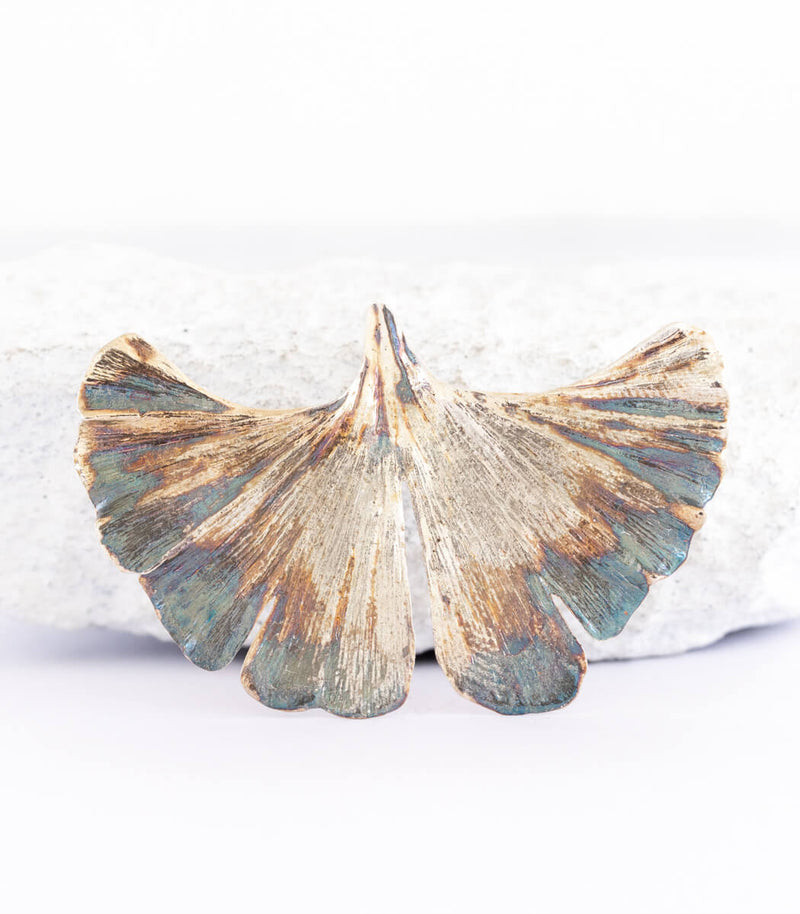 Silber Anhänger Ginkgoblatt
