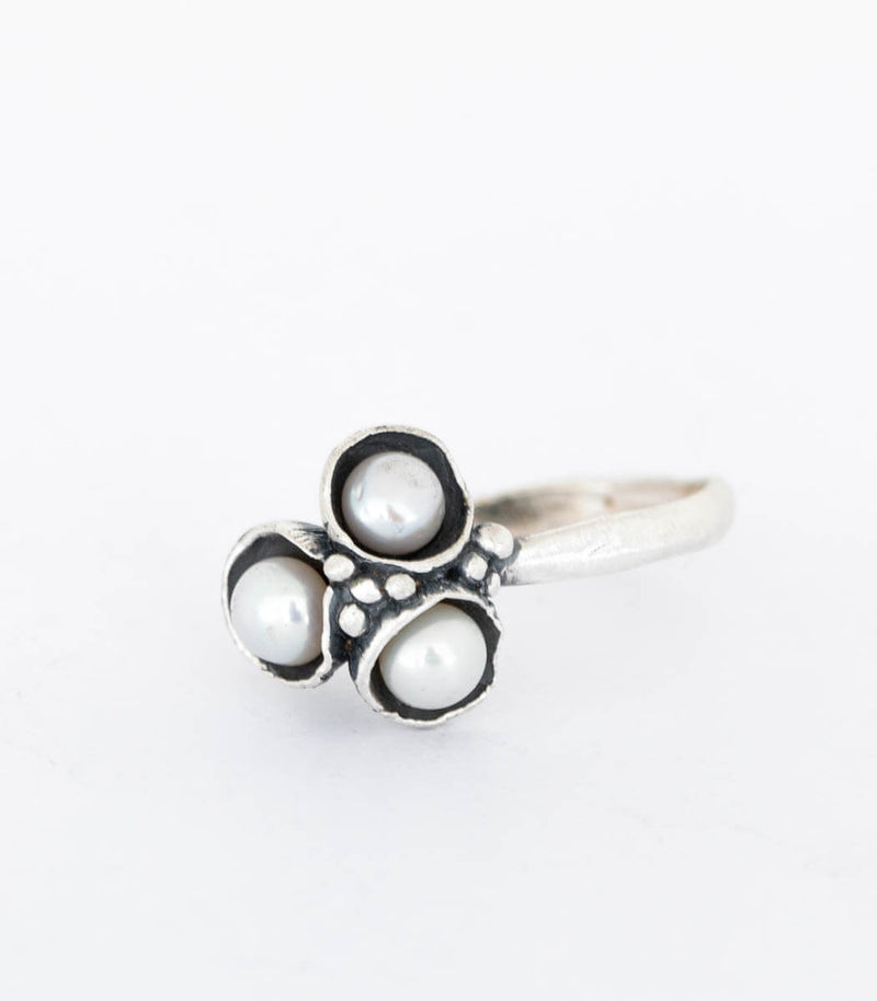 Silber Ring Blütenkelch Gr. 55