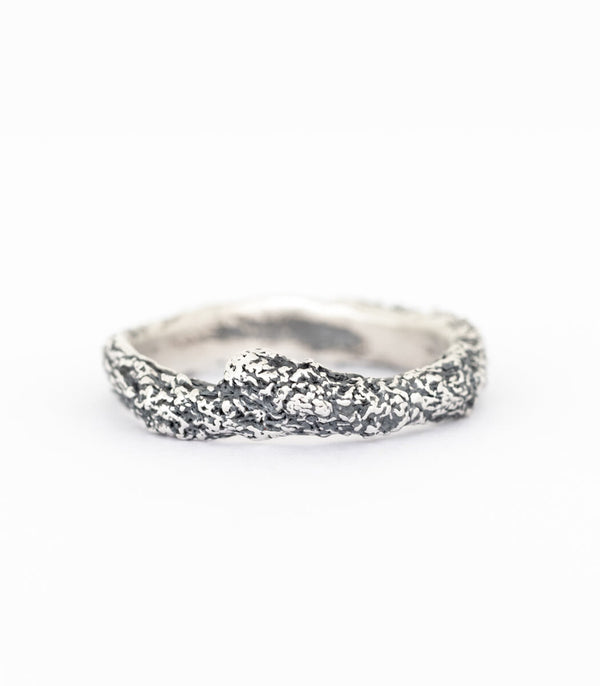 Ring Silber Baumrinde Gr.54