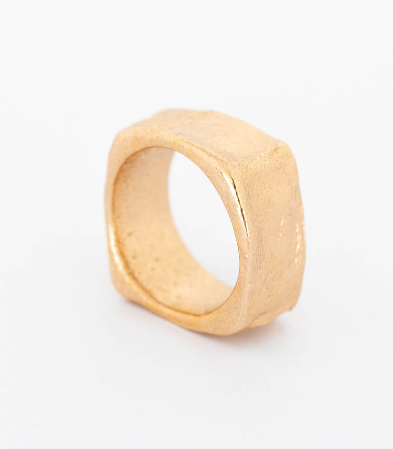 Bronze Ring Steinstruktur Gr. 53