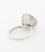 Silber Ring Blüte Perle Gr. 56