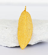 Gold Anhänger Salbeiblatt