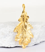 Gold Anhänger Eichenblatt