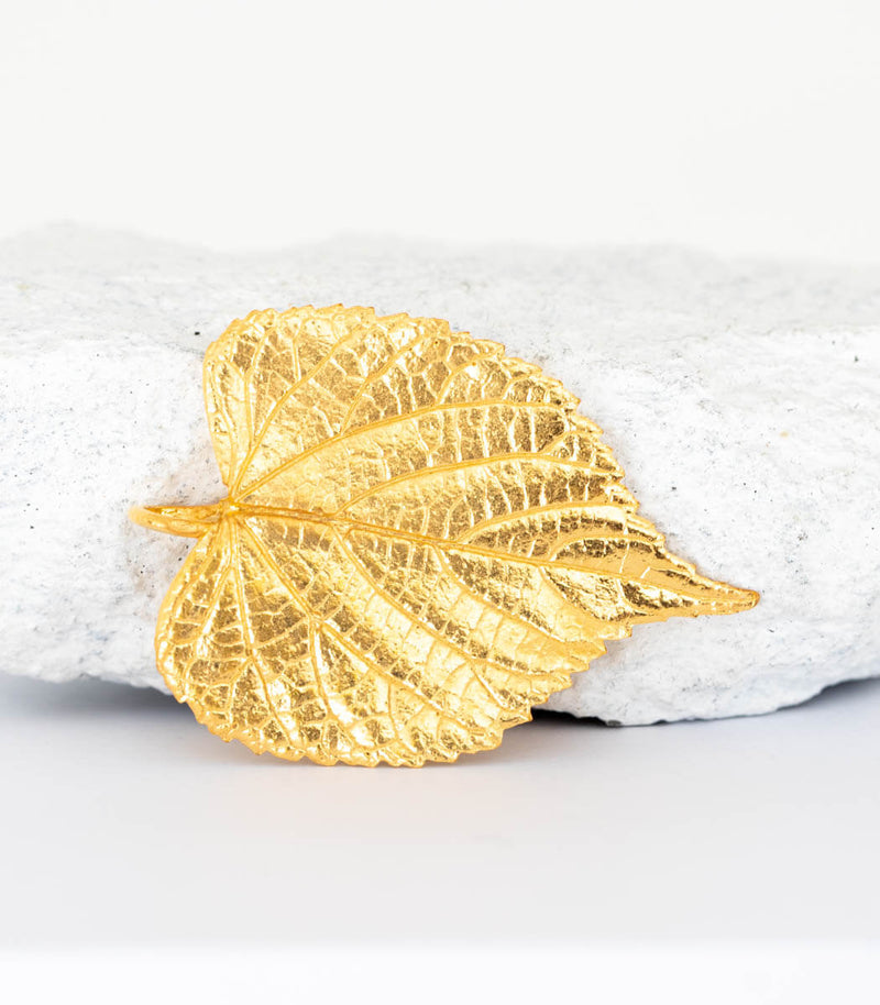Gold Anhänger Lindenblatt
