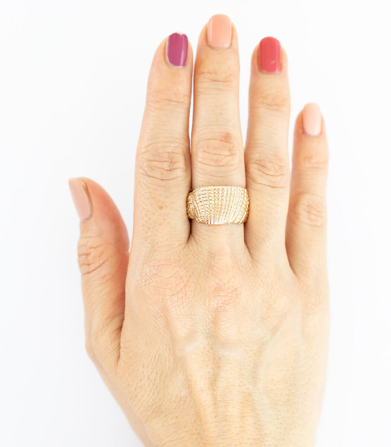 Bronze Ring Muschel Gr.60