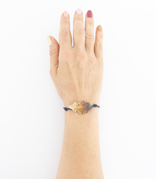 Silber Armband Eichenblatt